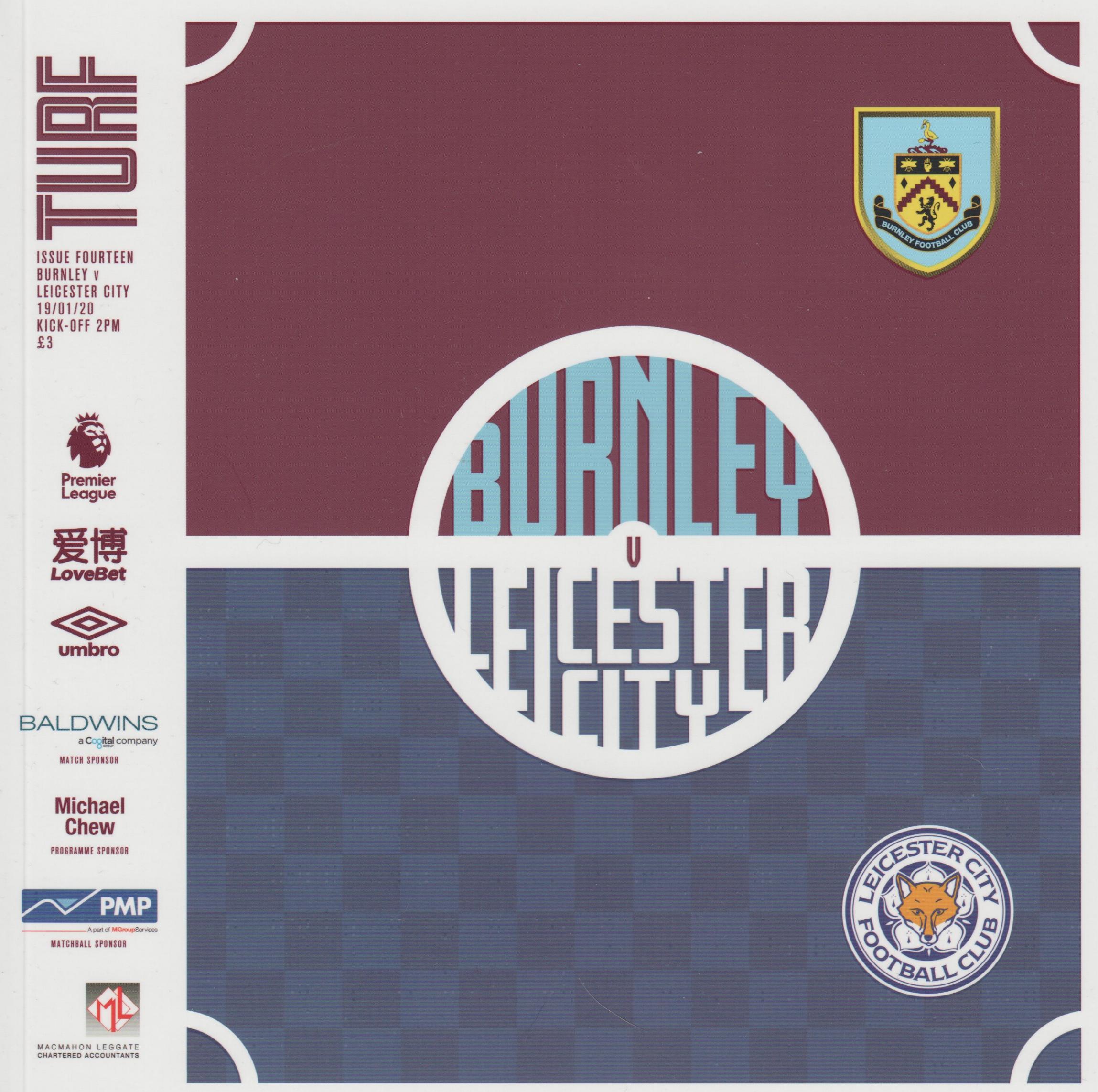 BURNLEY v LEICESTER CITY 2019/20